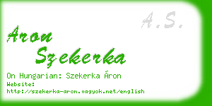 aron szekerka business card